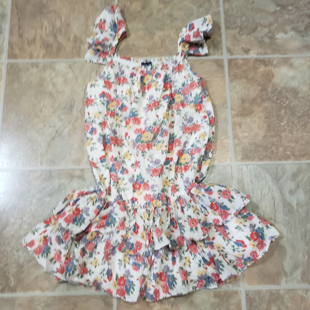 Ralph Lauren Girls Floral Ruffle Dress